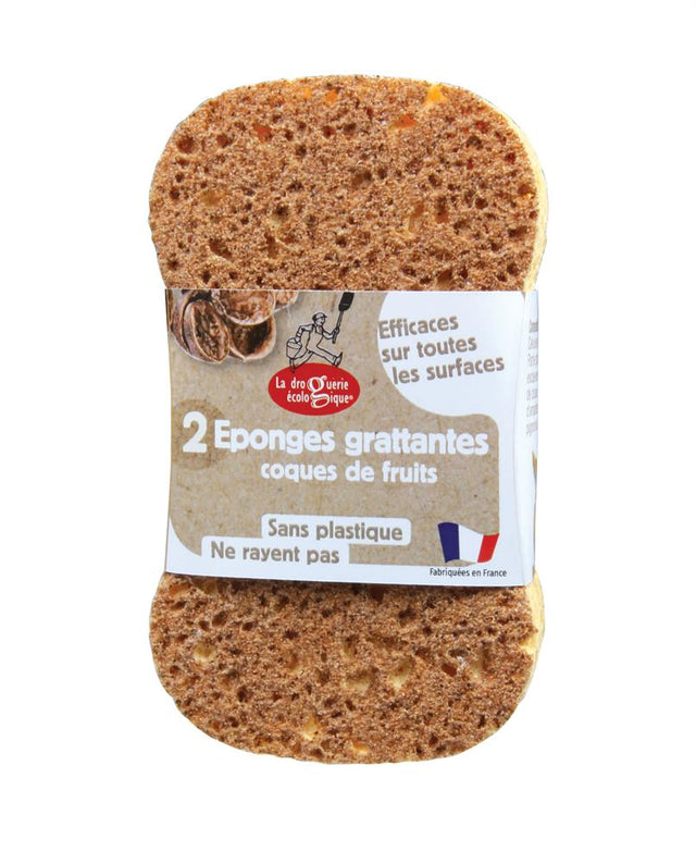 100 % plastic free 2 Plants and Nuts Scourer Sponge - Greenlands Health Store