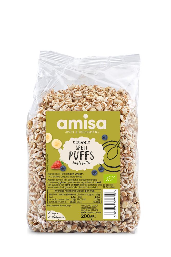 Amisa Organic Spelt Puffs 200g - Greenlands Health Store