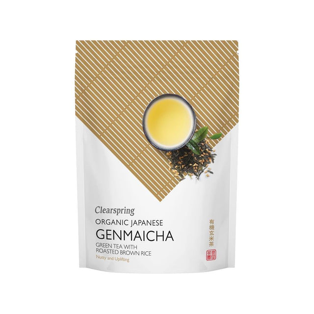 Organic Genmaicha Japanese Green Tea with Roasted Rice 90g - Greenlands Health Store