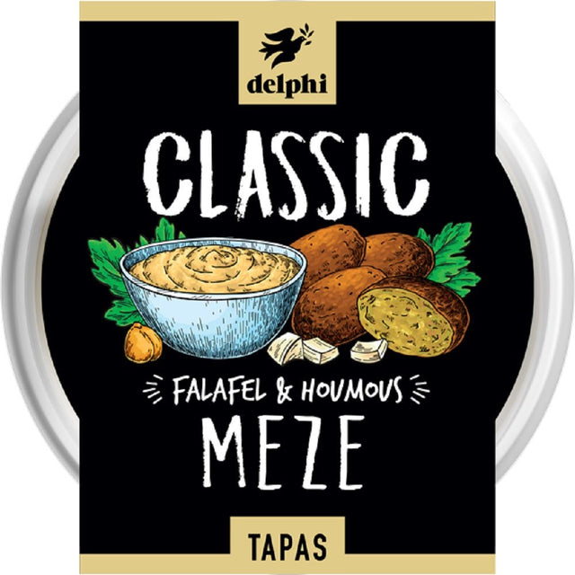 Meze - 4 Falafel & Fresh Houmous Dip 185g - Greenlands Health Store