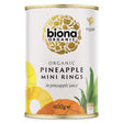 Mini Pineapple Rings in Pineapple Juice Organic 400g - Greenlands Health Store