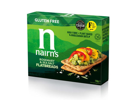 Gluten Free Rosemary Sea Salt Flatbreads 150g - Greenlands Health Store