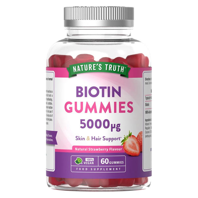 Biotin 5000ug 60 Vegan Gummies - Greenlands Health Store