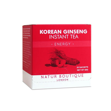 Ginseng Instant Tea 20 Sachets. Energy - Greenlands Health Store