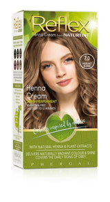 Reflex Semi - Permanent Henna Cream 7.0 Hazelnut Blonde - 110ml - Greenlands Health Store