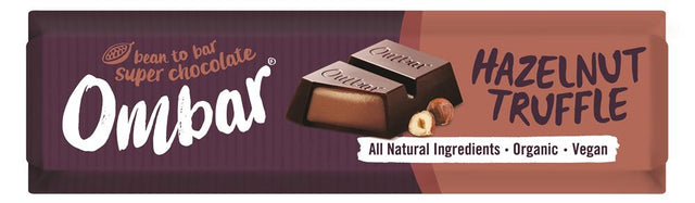 Ombar Hazelnut Truffle Filled Chocolate Bar 42g - Greenlands Health Store