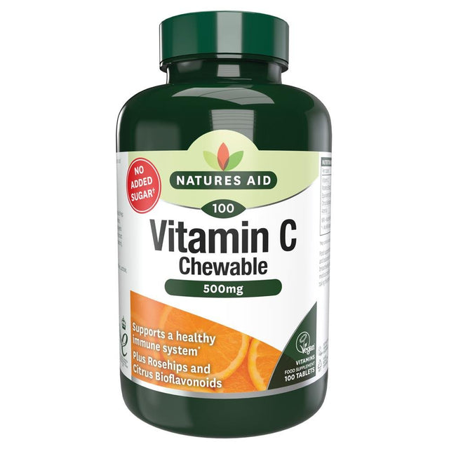 Vitamin C 500mg Sugar Free Chewable (with Rosehips & Citrus B - Greenlands Health Store