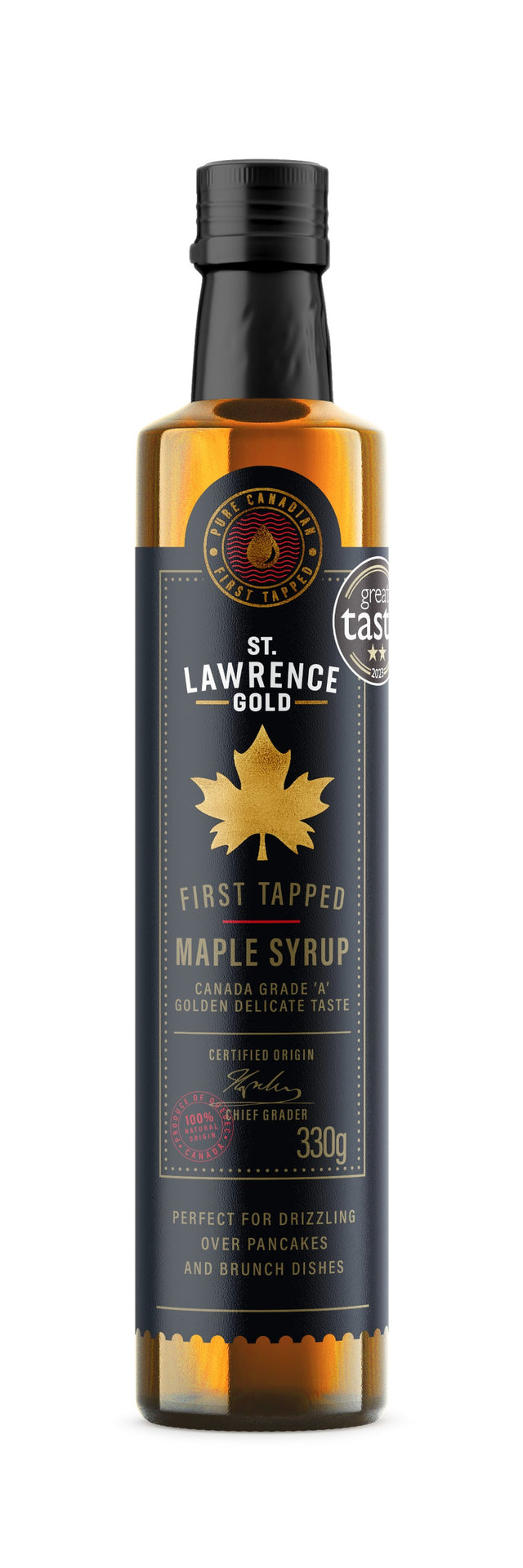 St. Lawrence Gold 1st Tapped Maple Syrup 330g - Greenlands Health Store