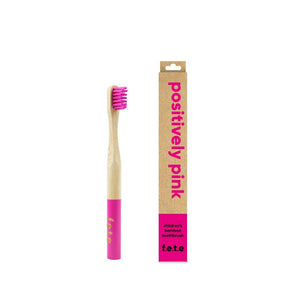 Bamboo Tooth Brush Positively Pink child - Greenlands Health Store