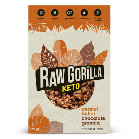 Raw Gorilla KETO Peanut Butter Chocolate Granola 250g - Greenlands Health Store