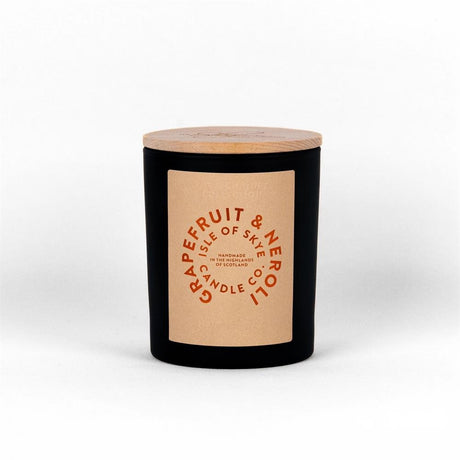 Grapefruit & Neroli Black Candle 9.5cm x 8cm x 8cm - Greenlands Health Store
