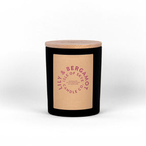 Lily & Bergamot Natural Wax Candle 9.5cm x 8cm x 8cm - Greenlands Health Store
