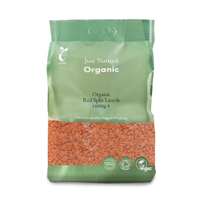 Organic Red Split Lentils 1kg - Greenlands Health Store