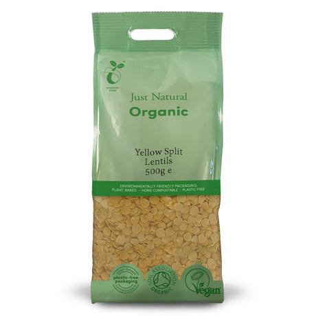 Organic Yellow Split Lentils 500g - Greenlands Health Store