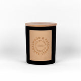 Sandalwood & Patchouli Black Natural Candle 9.5cm x 8cm x 8cm - Greenlands Health Store