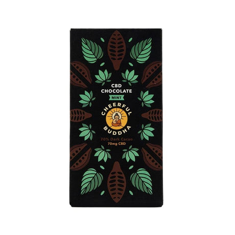 Cheerful Buddha CBD Infused Chocolate (Mint) - 70g - Greenlands Health Store