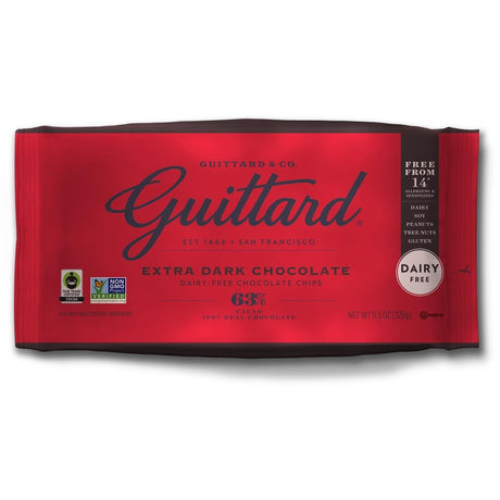 Guittard 72% Extra Dark Chocolate Baking Chips. 326g - Greenlands Health Store