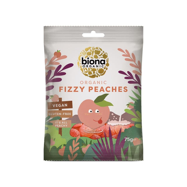 Organic Vegan Fizzy Peaches 75g - Greenlands Health Store