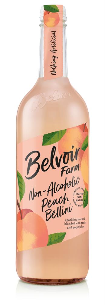 Belvoir Farm Non-Alcoholic Peach Bellini 750ml - Greenlands Health Store