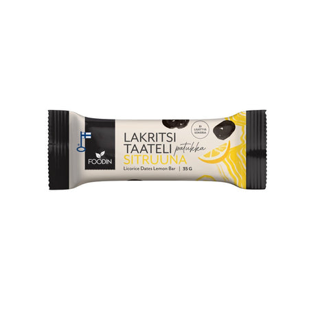Licorice Date Bar Lemon 35G - Greenlands Health Store