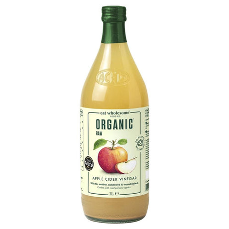 Organic Raw Apple Cider Vinegar with The Mother 1 Litre - Greenlands Health Store