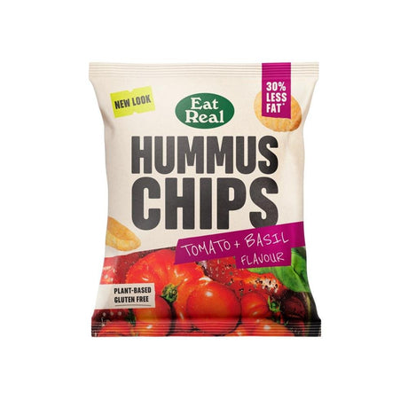 Eat Real Hummus Chips Tomato & Basil 22g - Greenlands Health Store