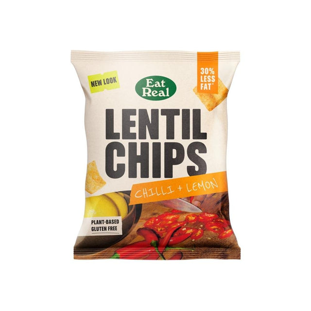 Eat Real Lentil Chips Chilli & Lemon 40g - Greenlands Health Store