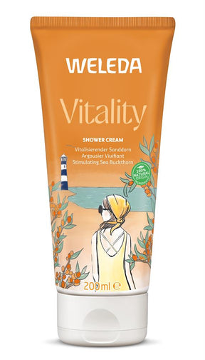 Vitality Shower Cream Sea Buckthorn 200ml - Greenlands Health Store
