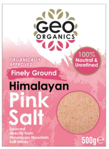 Geo Organics Himalayan Pink Salt - Fine 500g - Greenlands Health Store