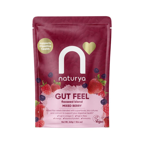 Naturya Gut Feel Flaxseed Blend Mixed Berry 240g - Greenlands Health Store