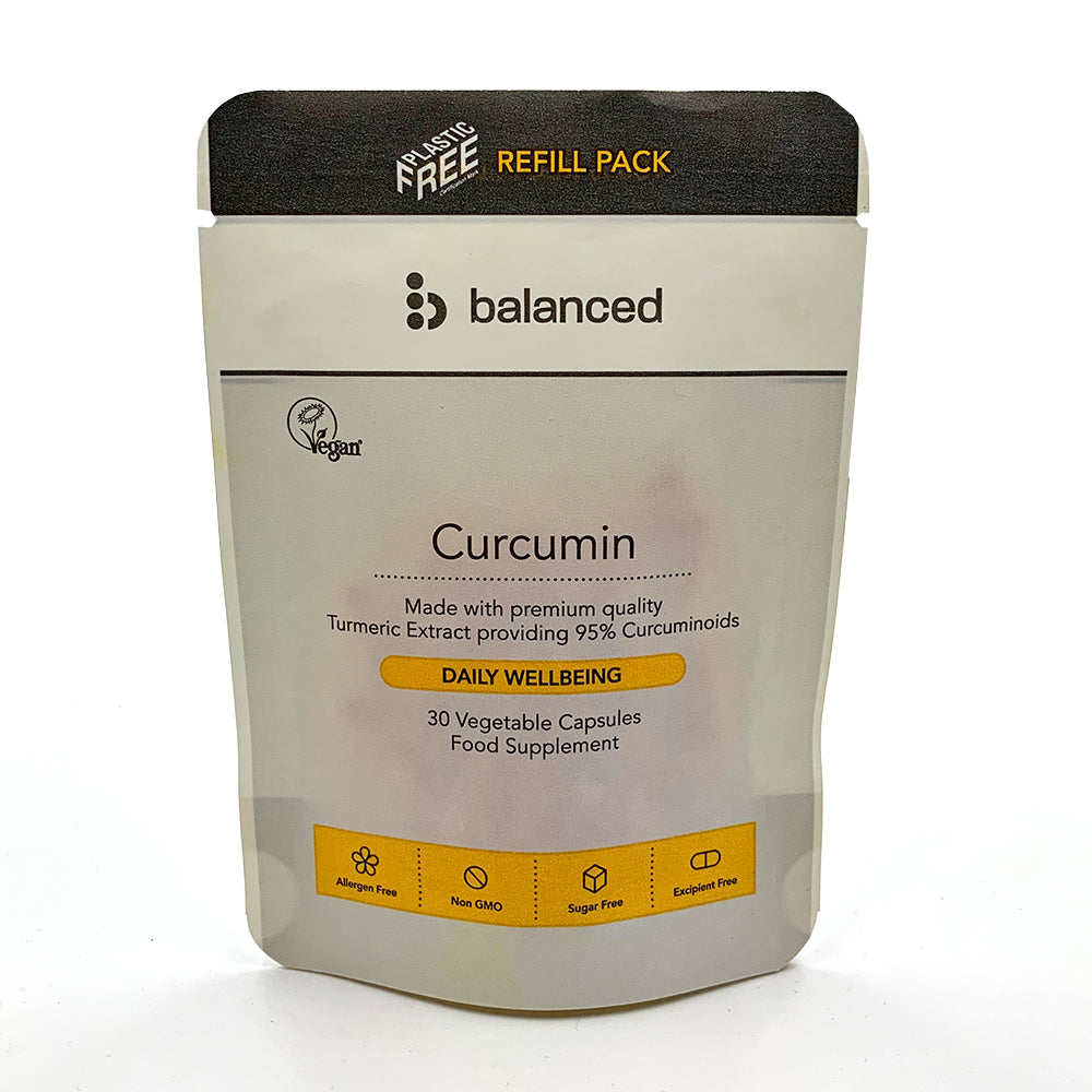 Curcumin (Turmeric Extract) 30 Veggie Caps - Refill Pouch - Greenlands Health Store