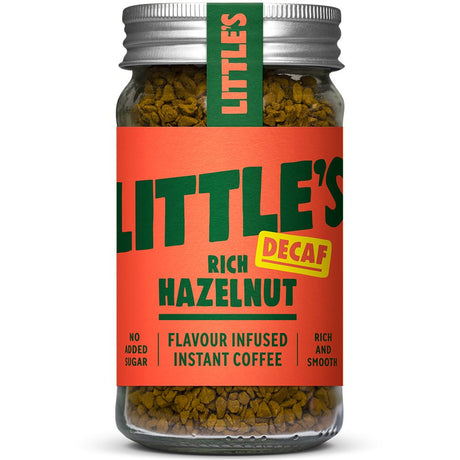 Decaf Instant coffee infused with the taste of rich hazelnut 50g - Greenlands Health Store