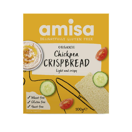 Amisa Organic Chickpea Crispbread - GF 100g - Greenlands Health Store