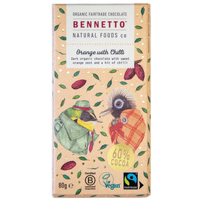 Organic Chocolate Bar Orange with Chilli 80g - Greenlands Health Store