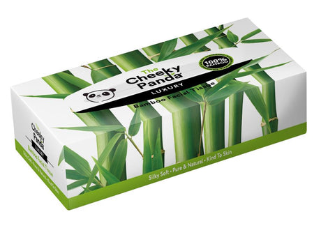 100% Bamboo Facial Tissue Flat Box 3ply 80 Sheets - Greenlands Health Store