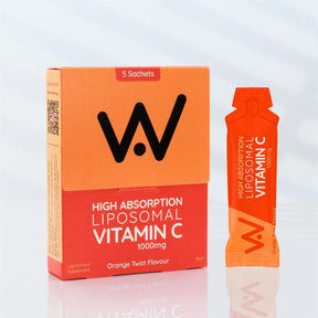 Vitamin C 1000mg Liposomal Liquid - 5 Sachet Pack - Orange Twist - Greenlands Health Store