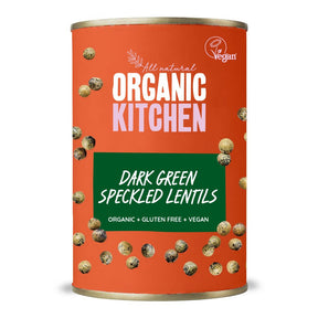 Organic Dark Green Speckled Lentils 400g - Greenlands Health Store
