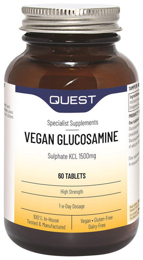 VEGAN GLUCOSAMINE SULPHATE KCI 1500mg 60 tabs - Greenlands Health Store