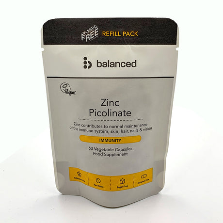Zinc Picolinate 60 Veggie Caps - Refill Pouch - Greenlands Health Store