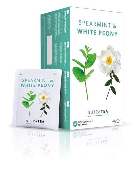 Nutra Spearmint & White Peony - 20 Herbal Tea Bags - Greenlands Health Store