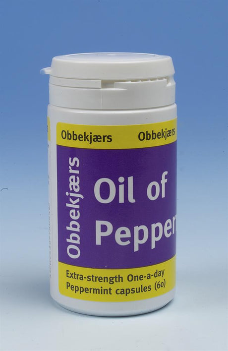 Obbekjaers Extra Strength OAD Oil of Peppermint 60 Capsules - Greenlands Health Store