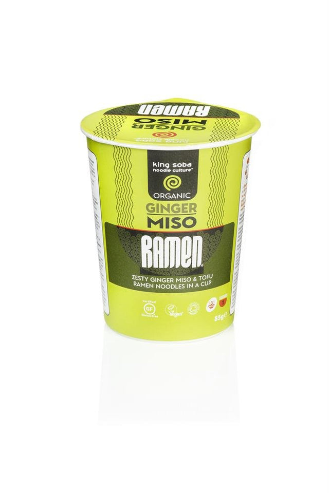 Organic Ginger Miso Ramen Noodle Cup 85g - Greenlands Health Store