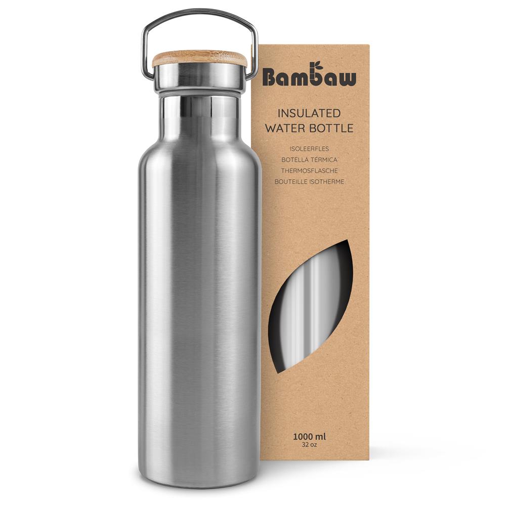 Bambaw | Insulated steel bottle - 1000ml - Greenlands Health Store