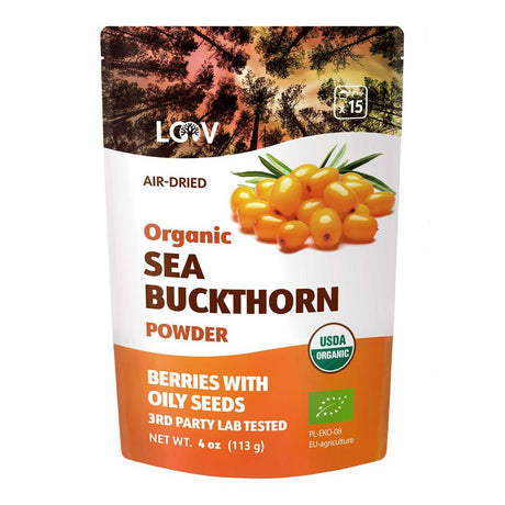 Organic Sea Buckthorn Air - Dried Powder 113g - Greenlands Health Store
