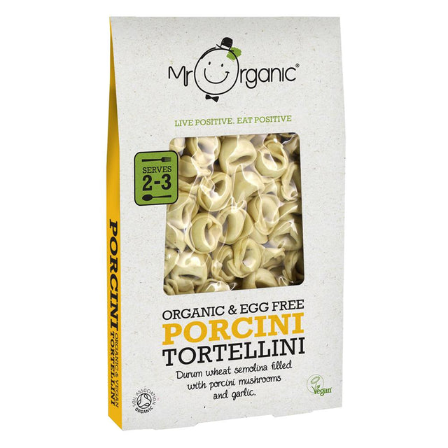 Mr Organic Egg Free Tortellini with Porcini Mushrooms 250g - Greenlands Health Store