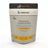Magnesium Calcium & Zinc 60 Veggie Caps - Refill Pouch - Greenlands Health Store