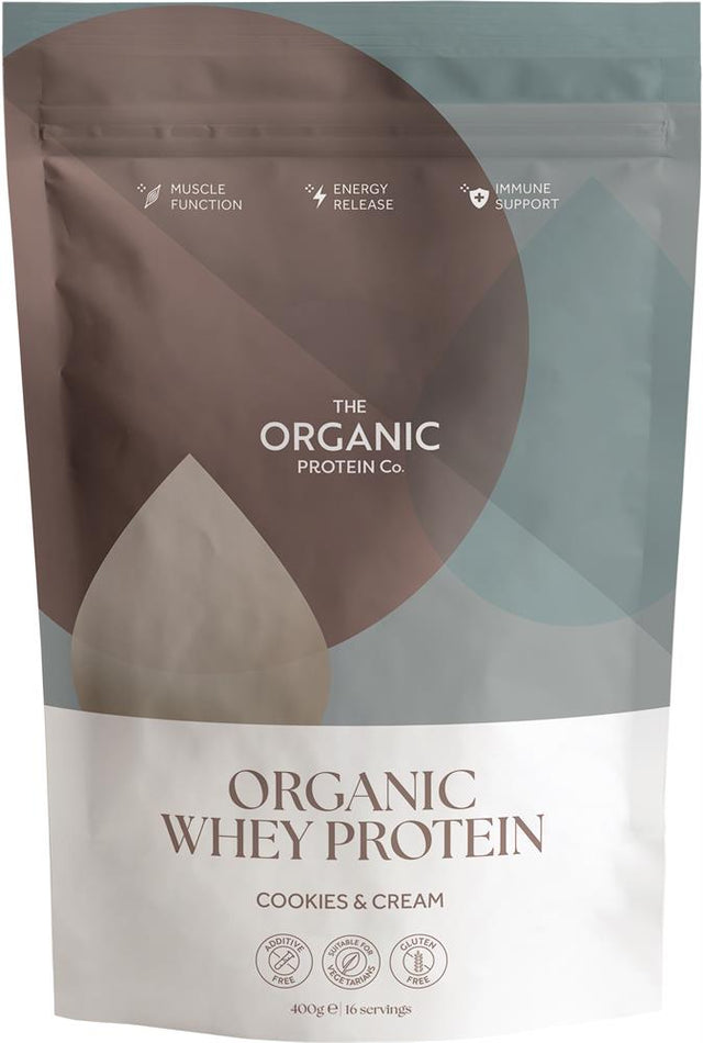 Cookies & Cream Organic Whey Protein Powder 1.2 kg - Greenlands Health Store