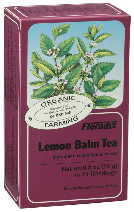 Lemon Balm Organic Herbal Tea 15 filterbags - Greenlands Health Store