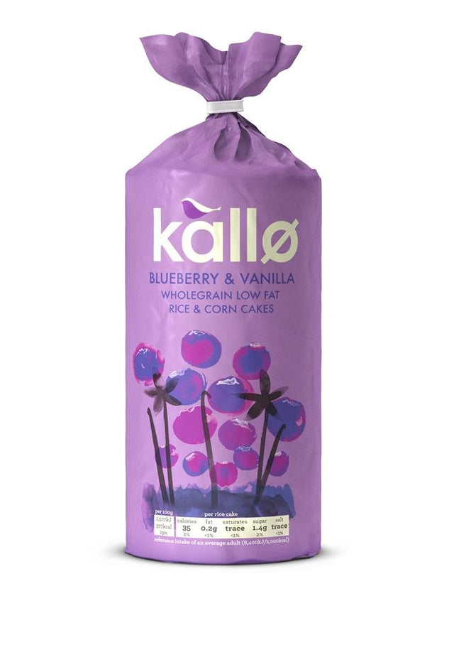 Blueberry & Vanilla Wholegrain Rice & Corn Cakes 131g - Greenlands Health Store