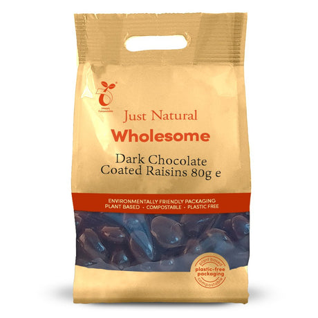 Dark Chocolate Coated Raisins 80g - Greenlands Health Store